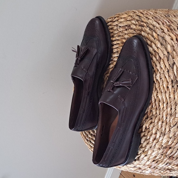 Allen Edmonds Mens Classic Kiltie Wingtip Tassel Cordovan Arlington Loafers 10 D - Picture 1 of 15